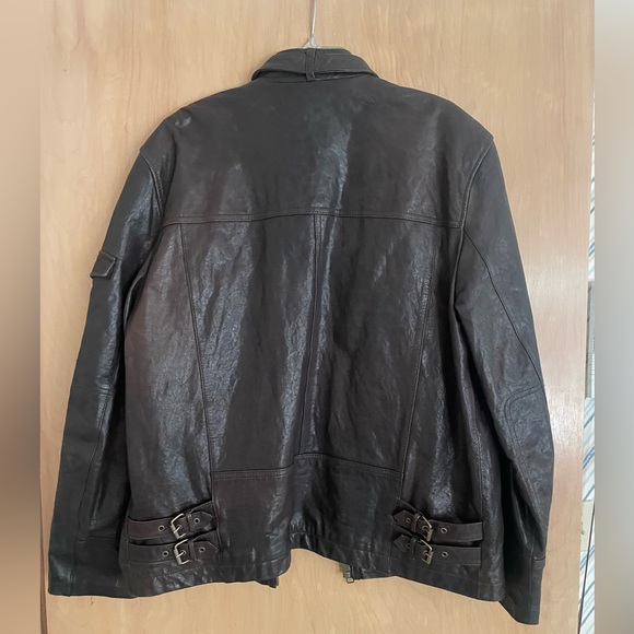 100% Genuine Lambskin Leather Moto Jacket (Men’s) by Cole Haan - Picture 2 of 9